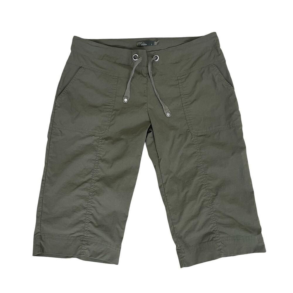 Prana Bliss Knickers Bermuda Shorts Bundle Gray Green Size Large Hiking Outdoors - Picture 4 of 12